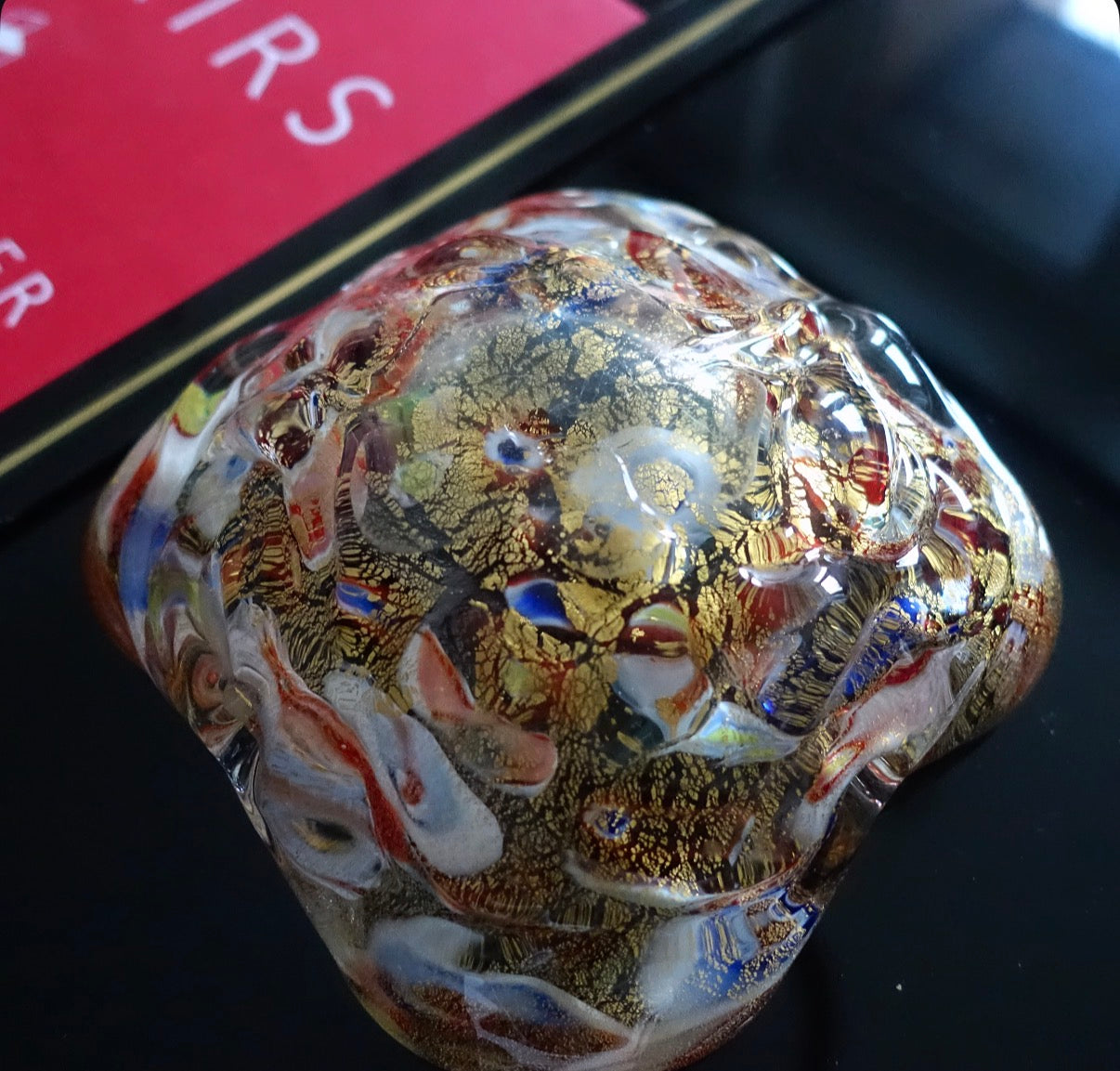 Murano murrine glass trinket dish