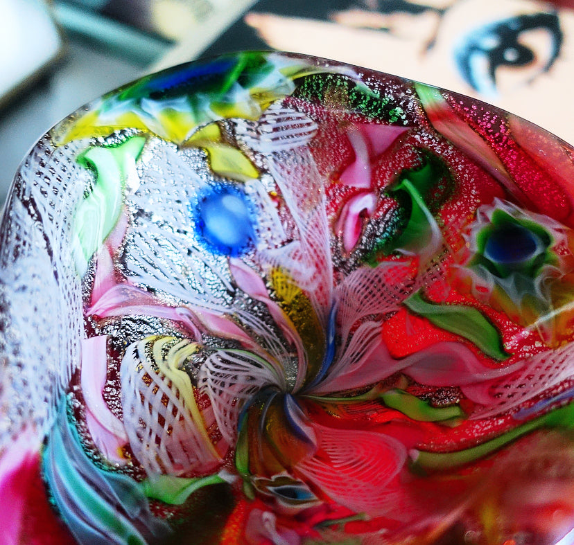 Bizantino Triangular Murano glass trinket dish