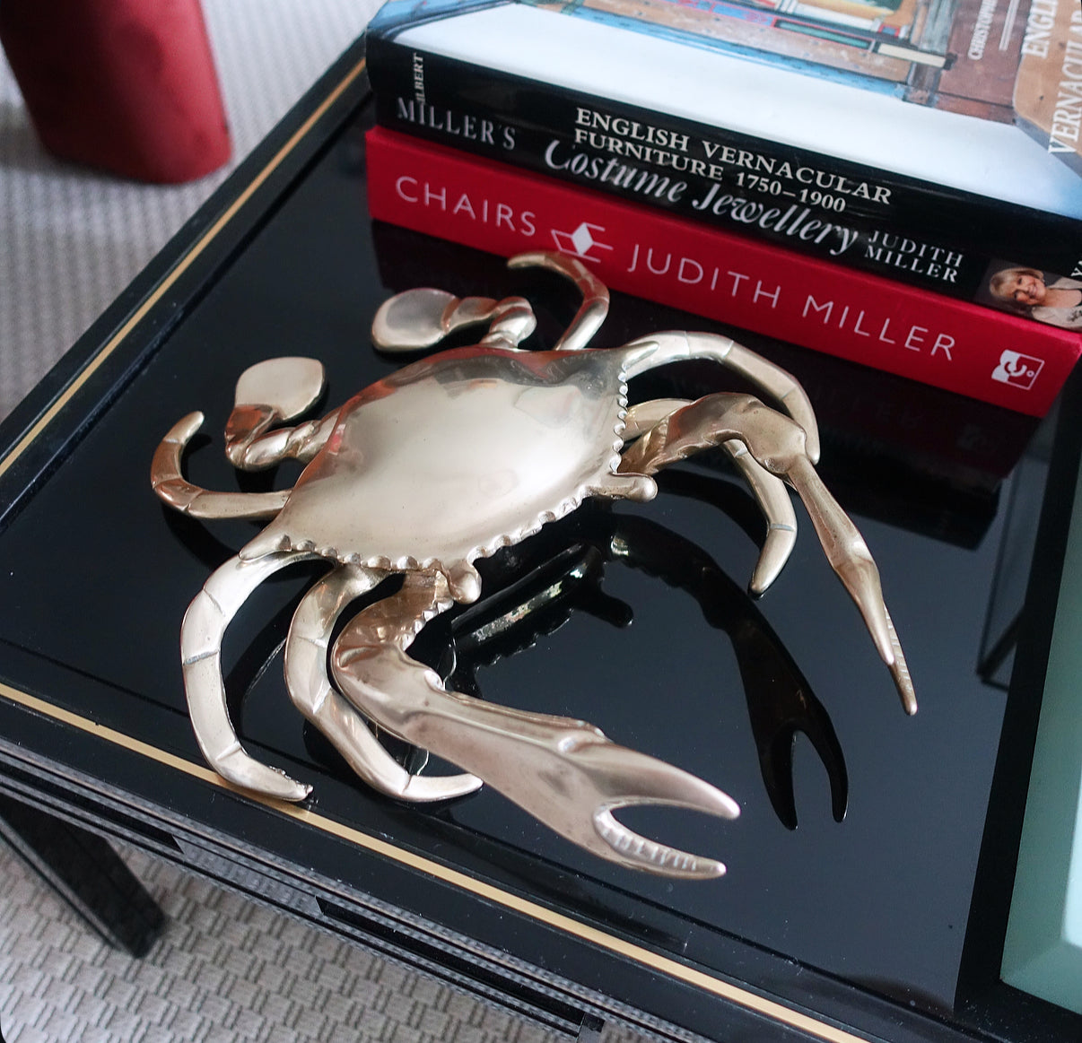 XL brass crab