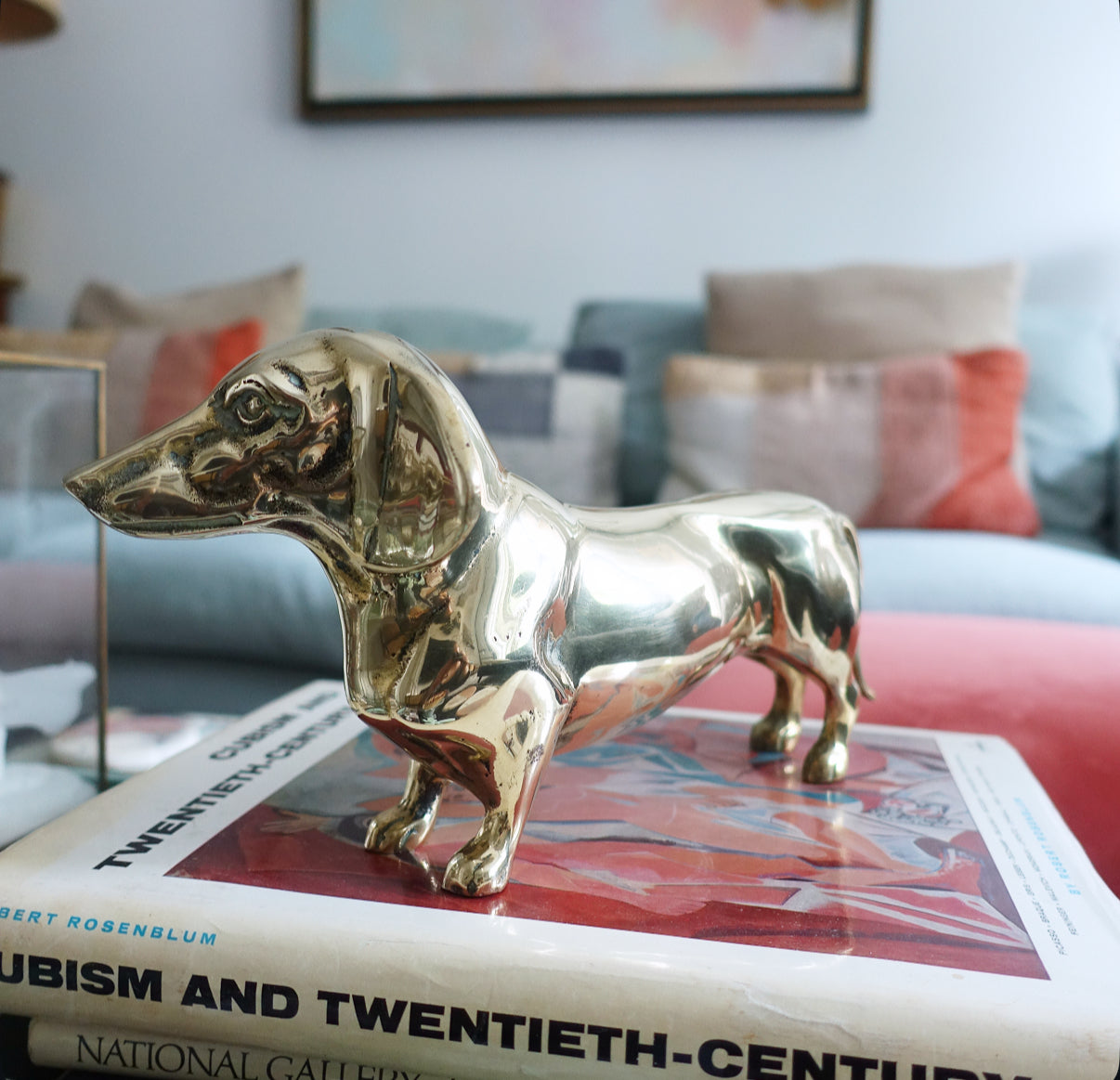 XL brass Dachshund