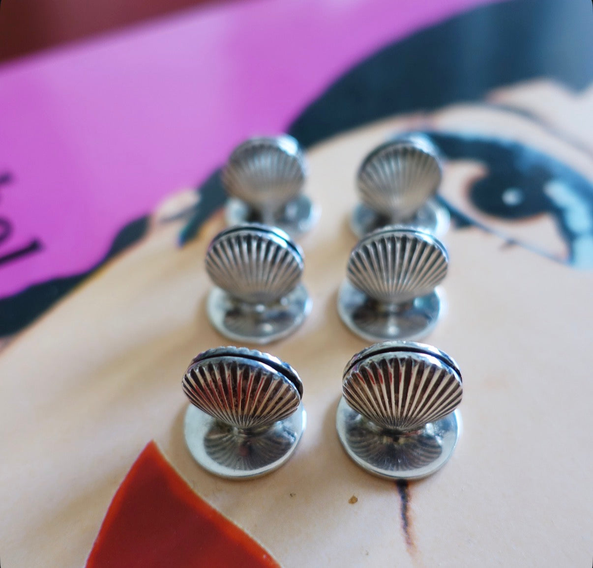 Scallop shell place card holders