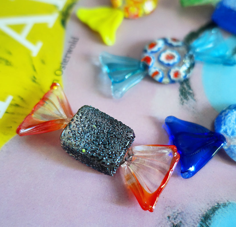 Set of Seven art glass sweets