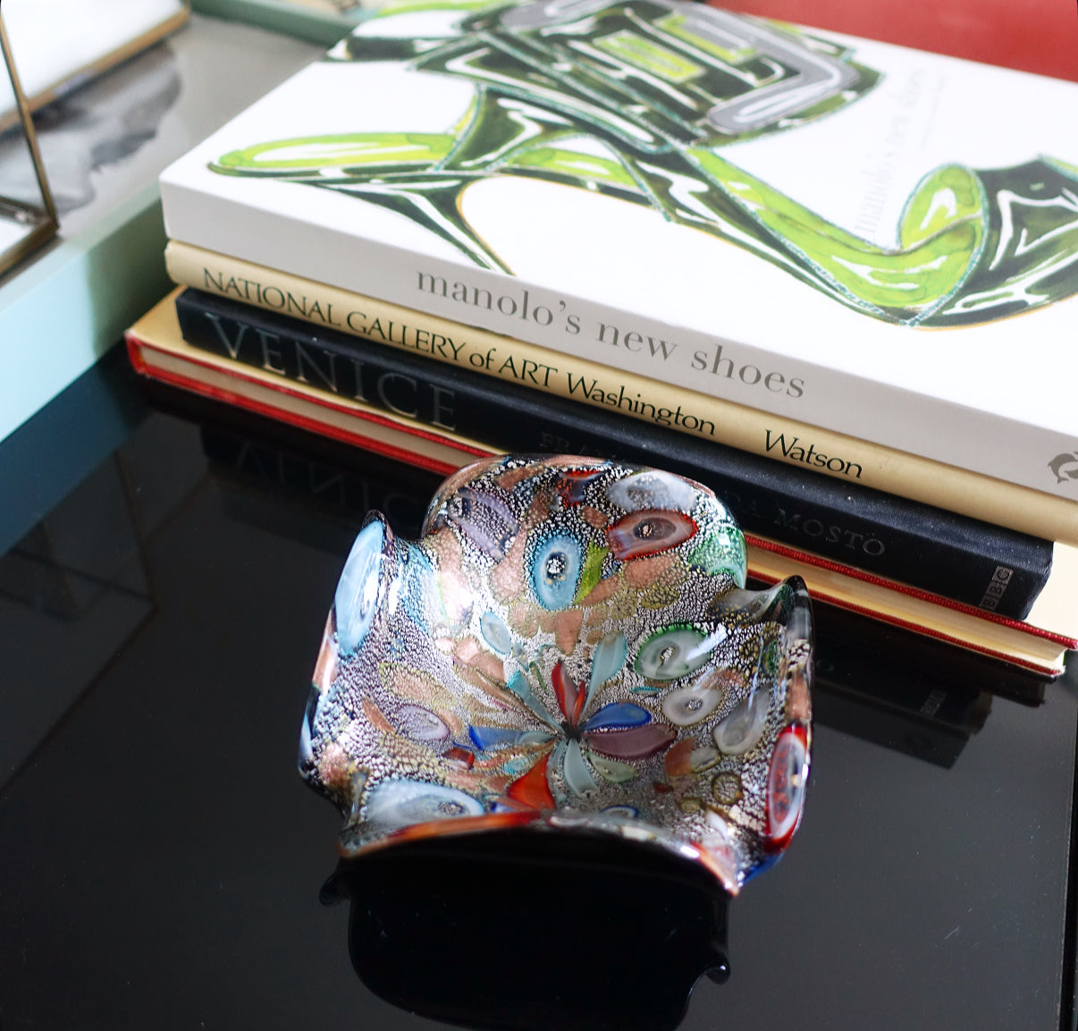 Bizantino Murano glass trinket dish