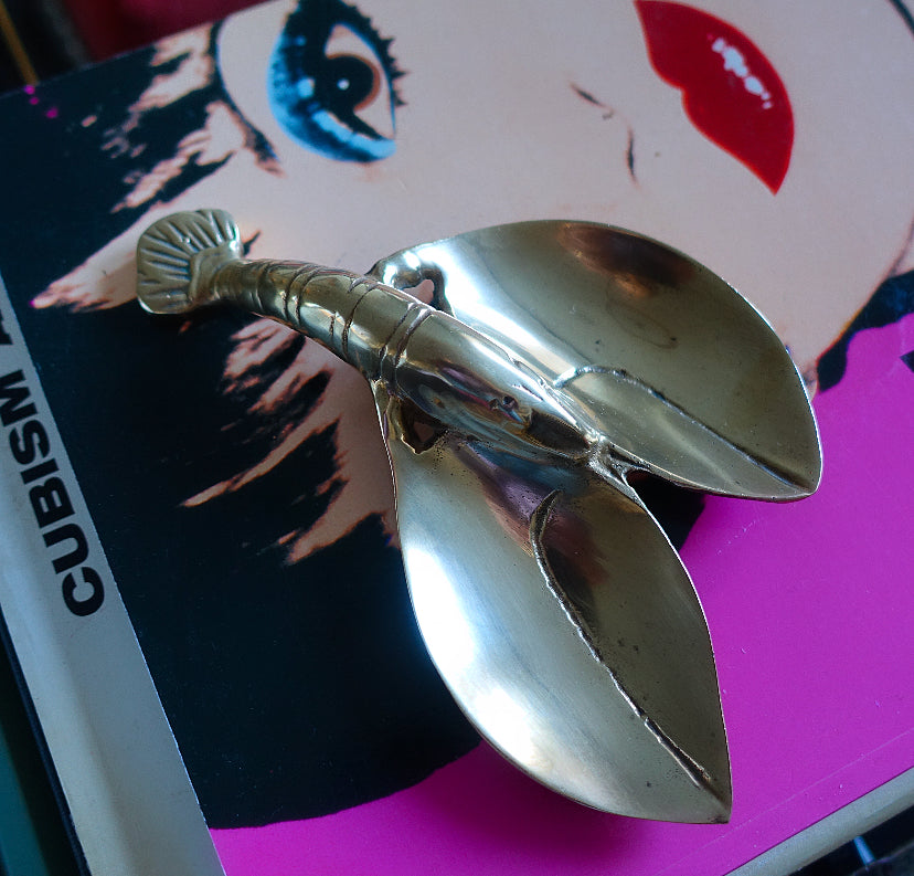 Small brass lobster trinket dish
