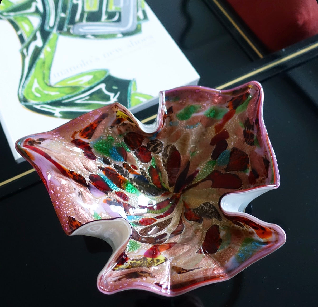 Bizantino Murano glass trinket dish