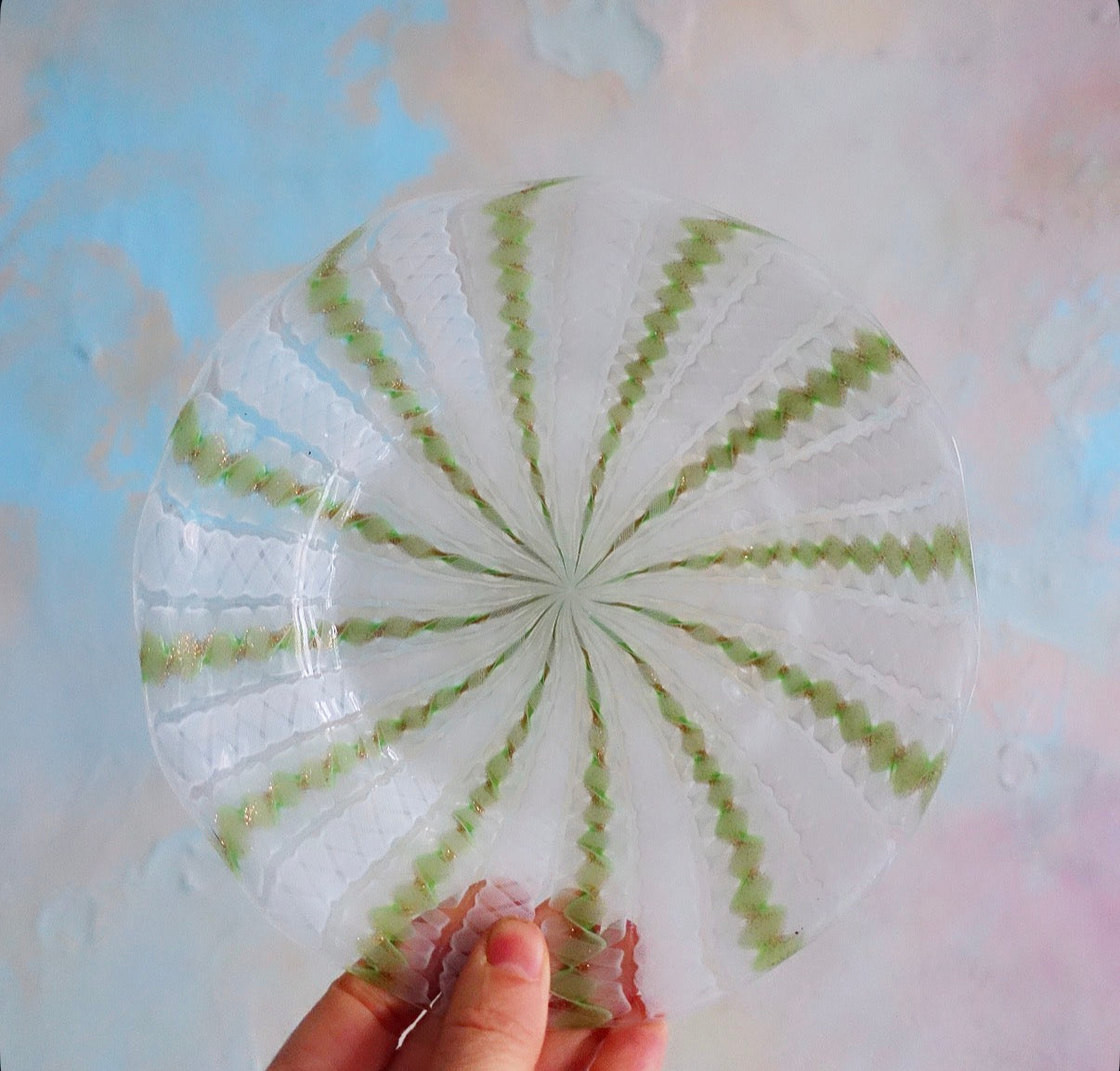 Salviati Zanfirico Murano glass plate