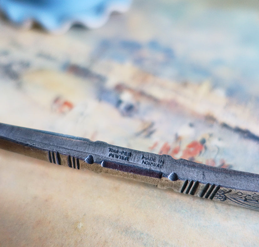 MCM Norwegian pewter candle snuffer