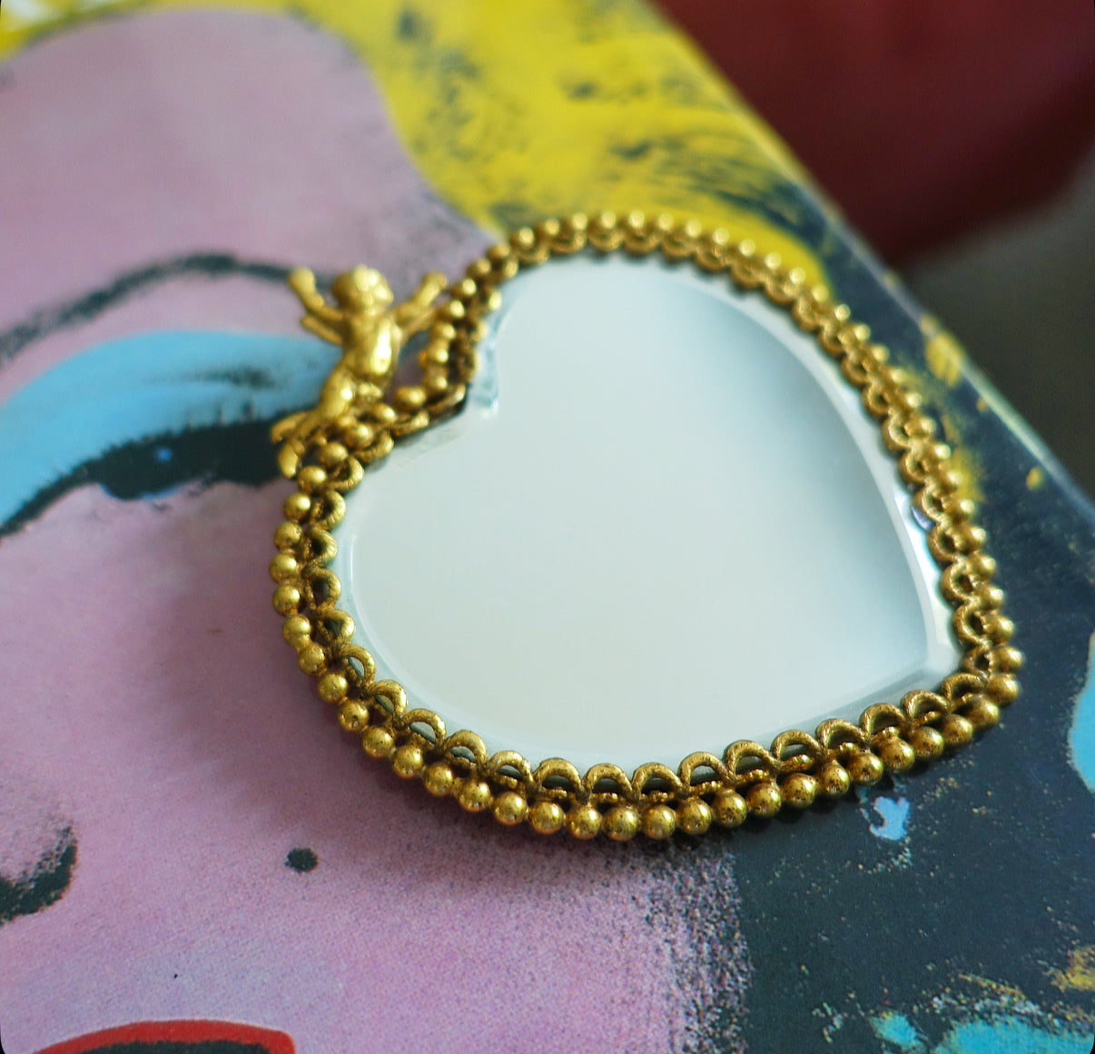 Small heart shaped mirror