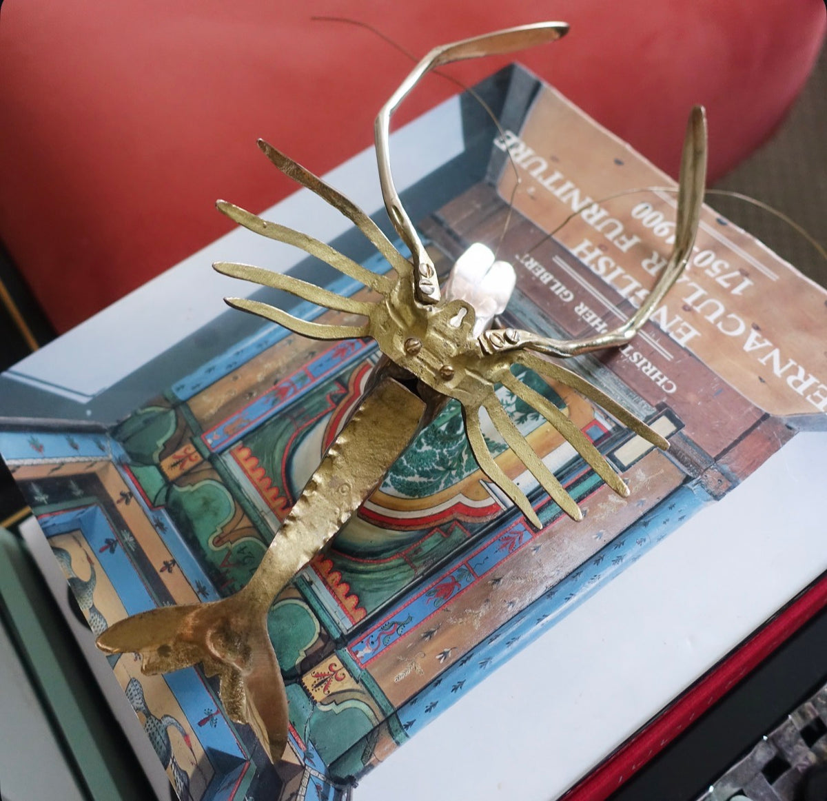Decorative brass langoustine