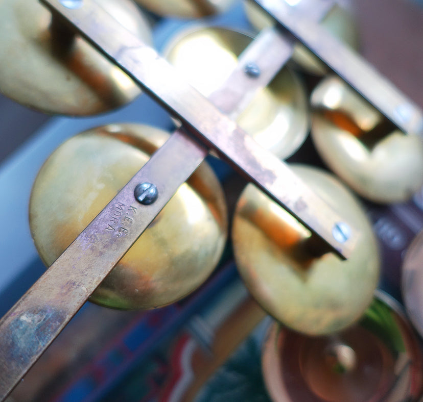 Pair of Swedish brass candle sconces