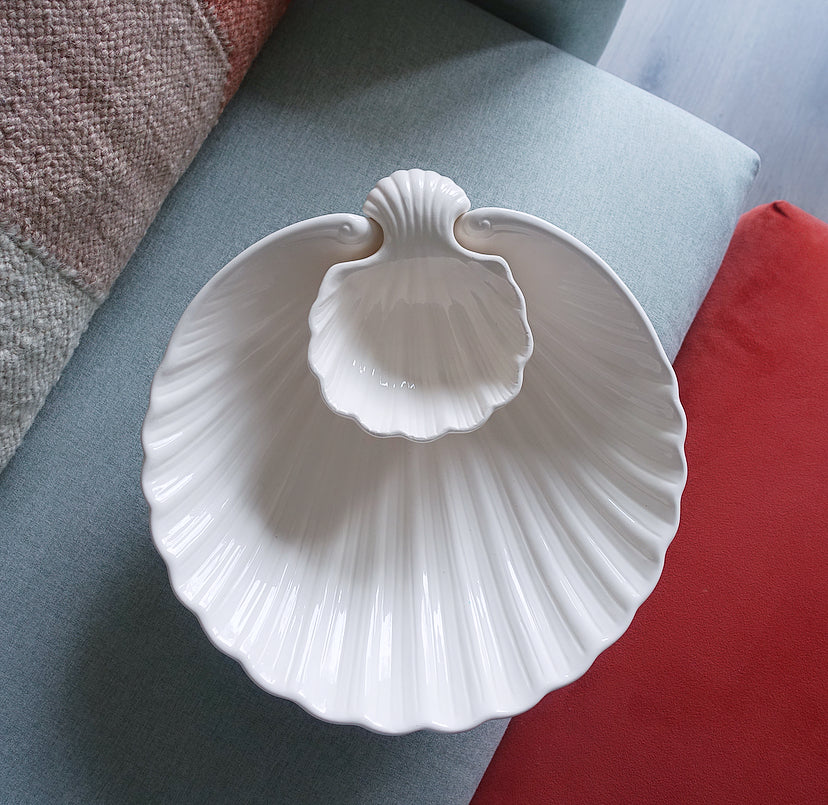 Fitz & Floyd shell chip & dip bowl