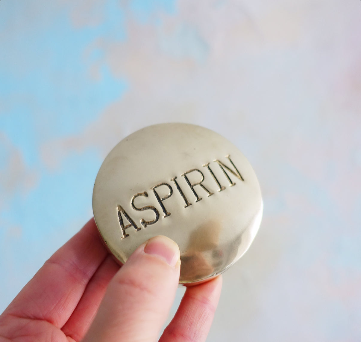 Brass Aspirin pill box