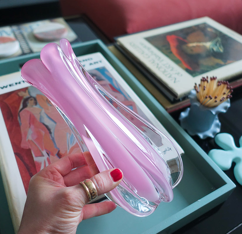 Pink Murano glass vase