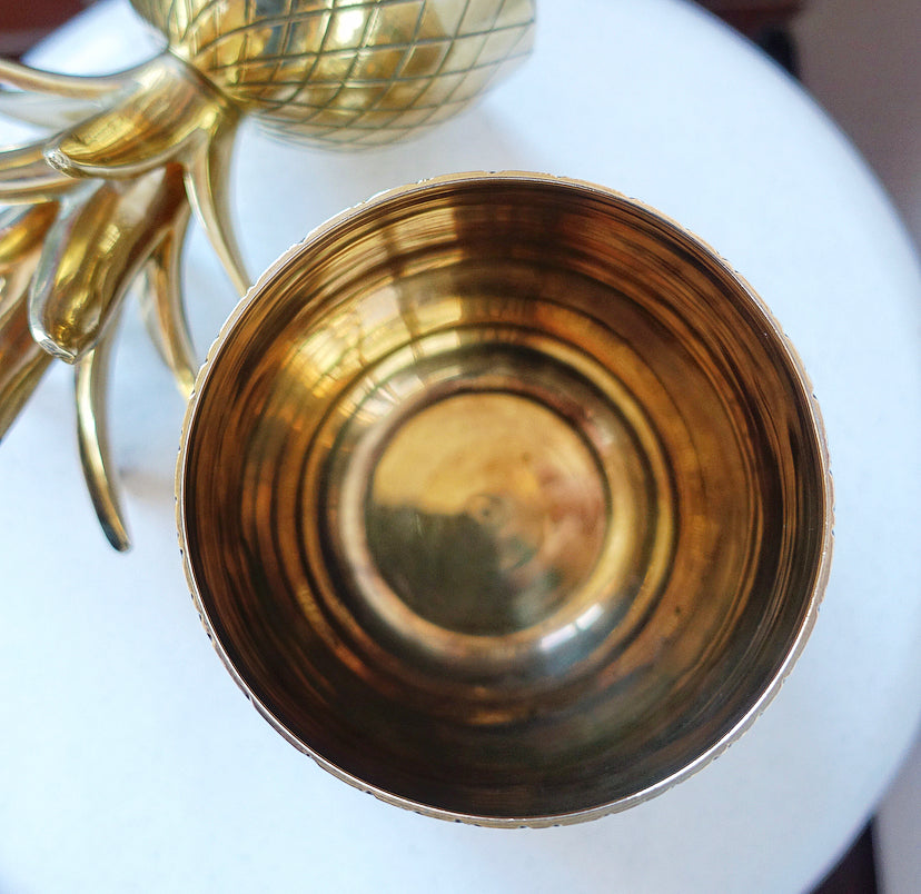 Hollywood Regency Brass Pineapple Ice Bucket