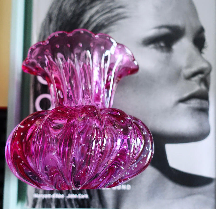 Murano Bullicante Glass Vase