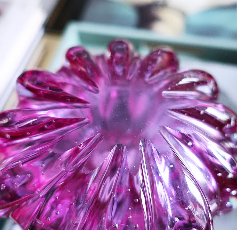 Murano Bullicante Glass Vase