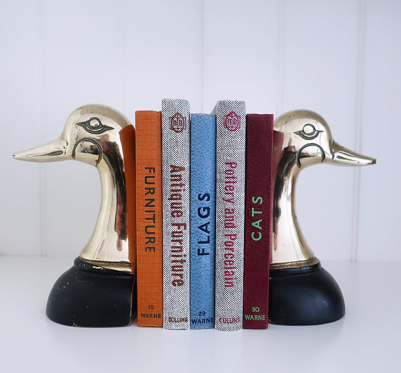 Pair of Brass Duck Bookends