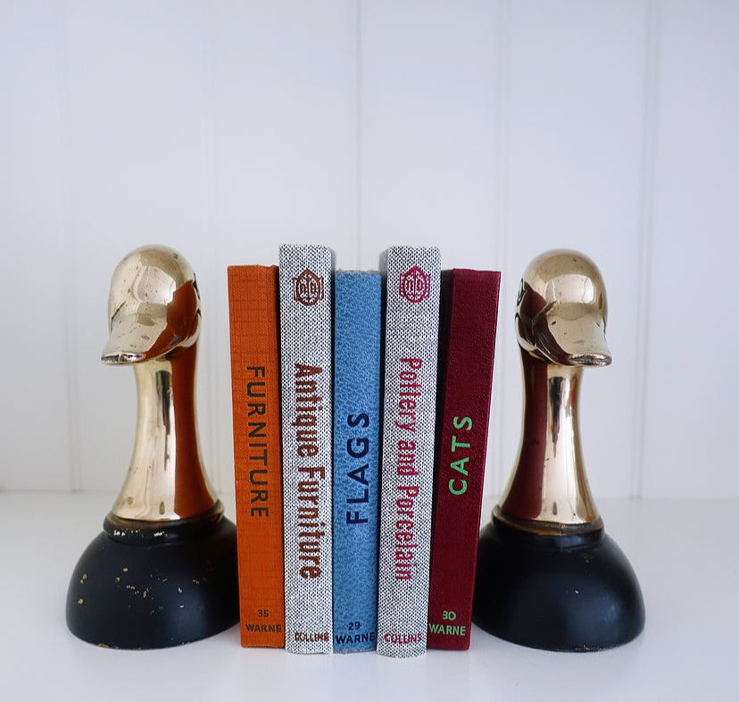 Pair of Brass Duck Bookends