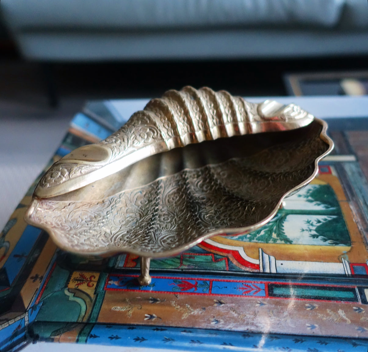 Engraved brass shell