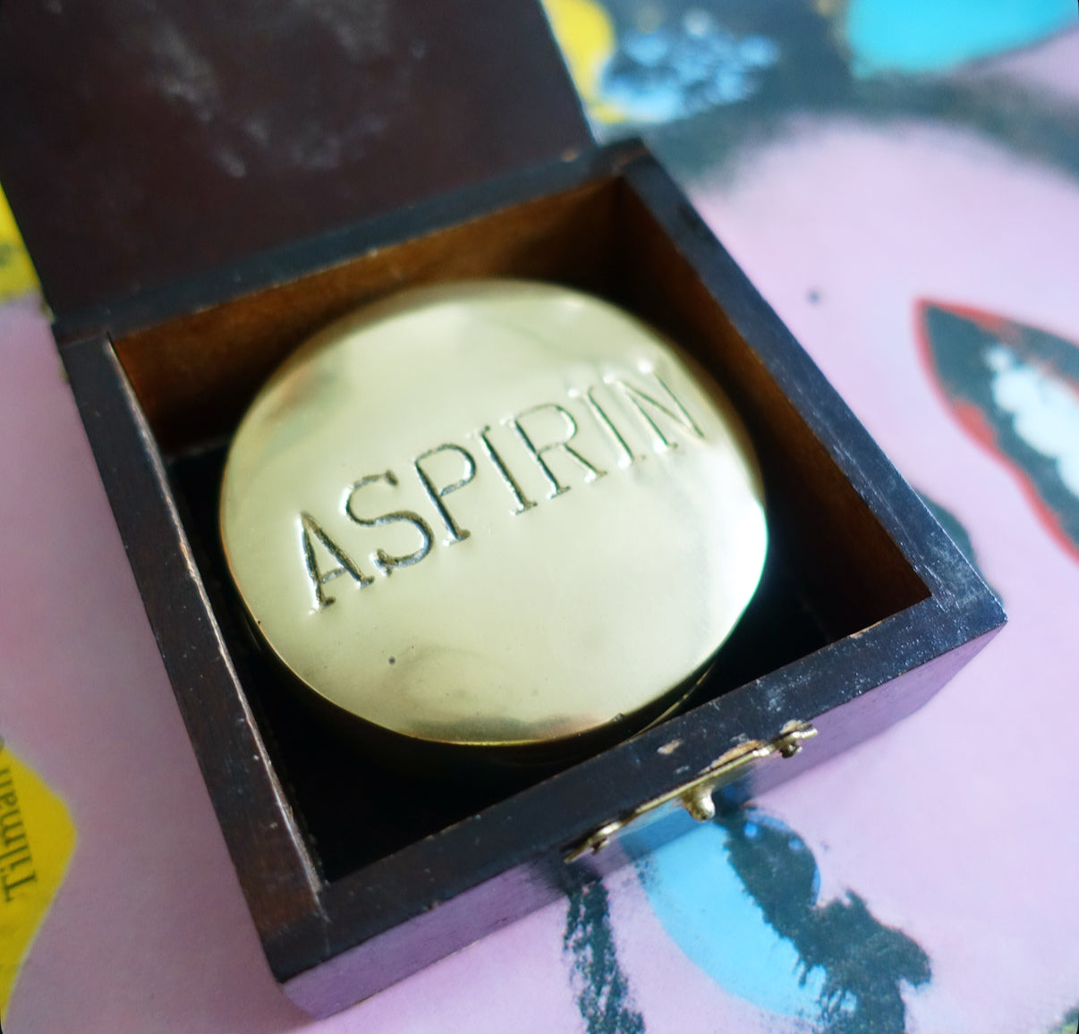 Brass Aspirin pill box