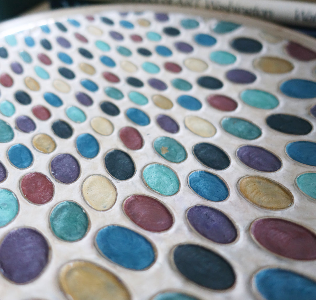 Brass polka dot bowl