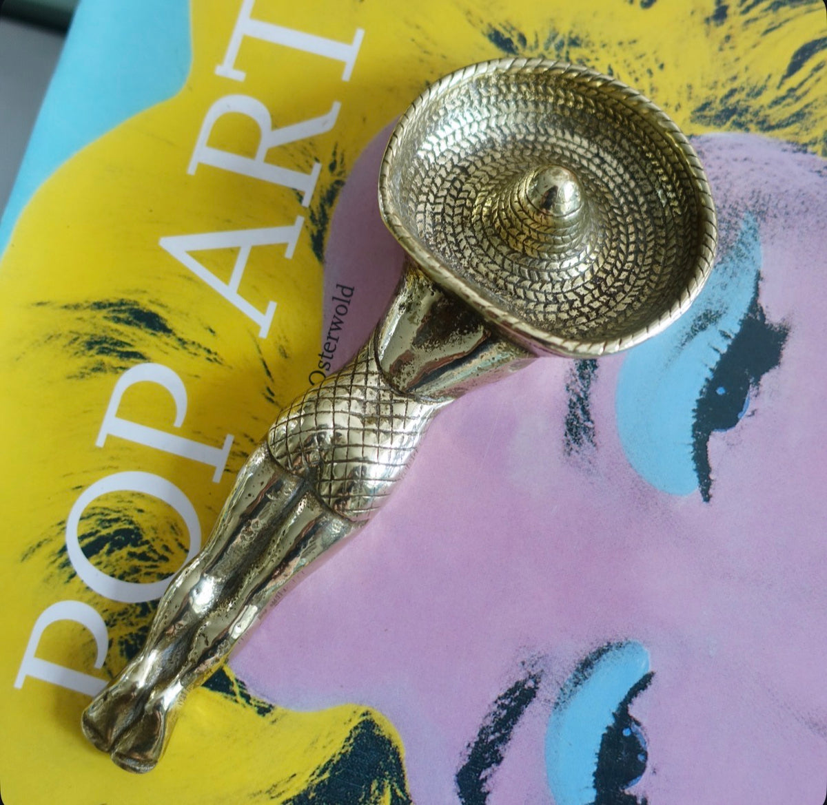 Brass sunbather trinket dish