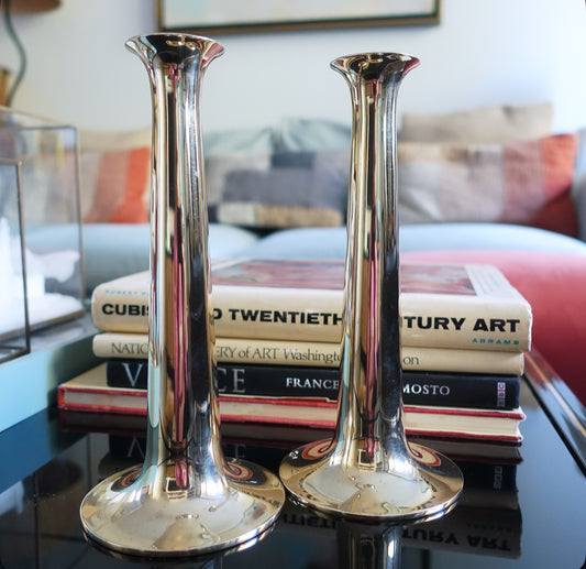 Danish brass candle holders