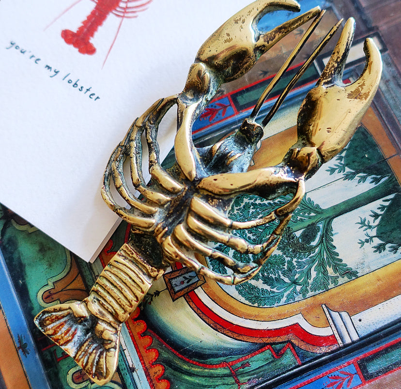 Decorative brass lobster