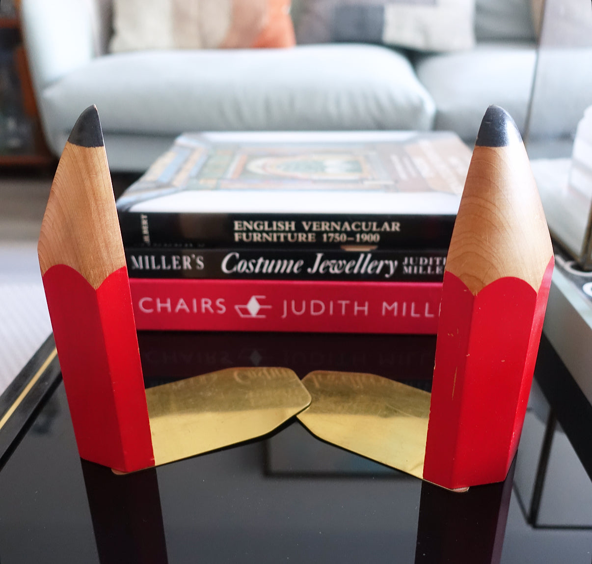Pair of pencil bookends