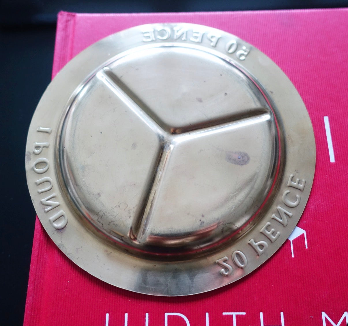 Brass pocket change dish