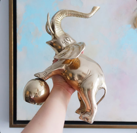 Brass circus elephant