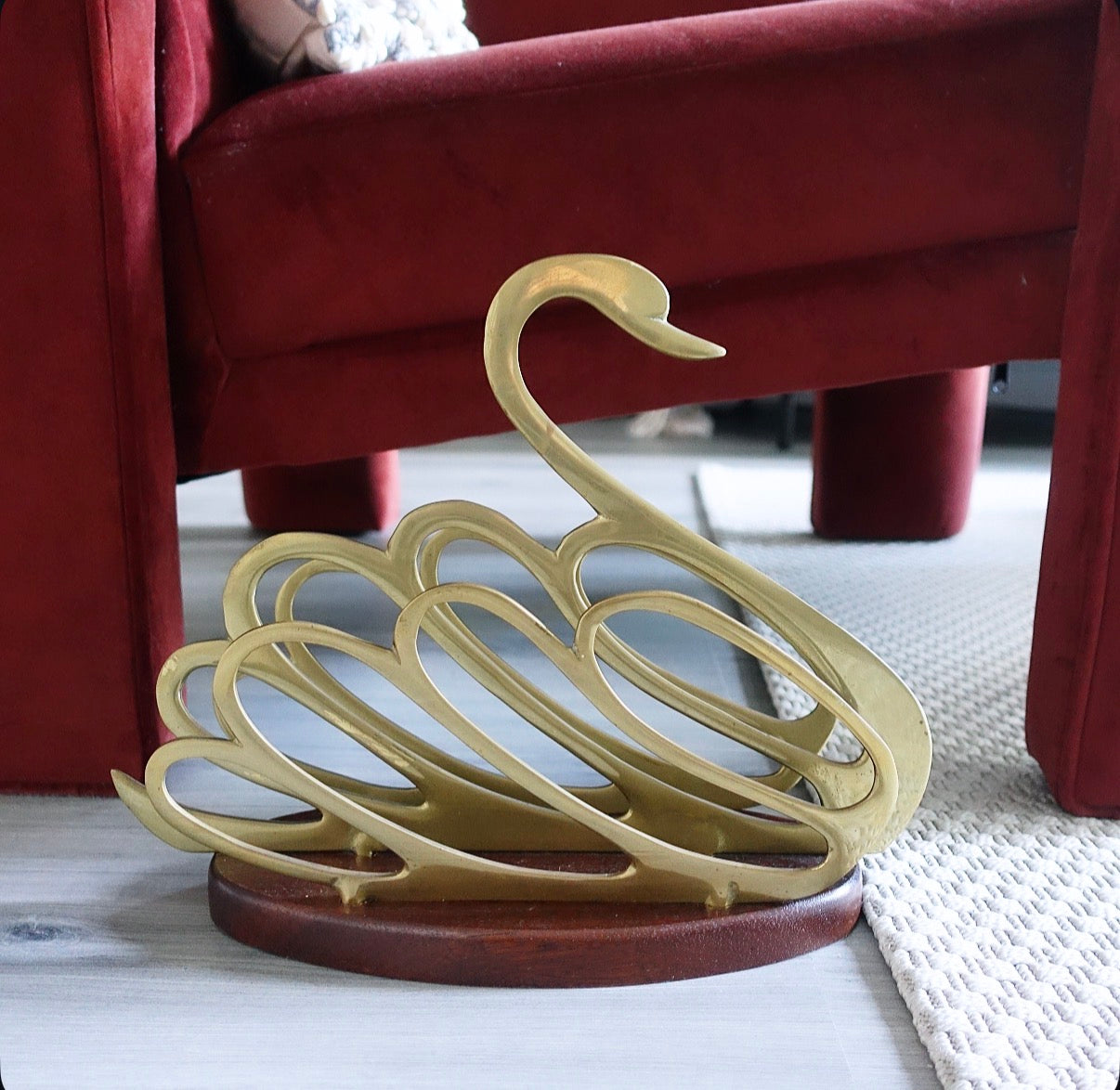 Brass Swan magazine holder