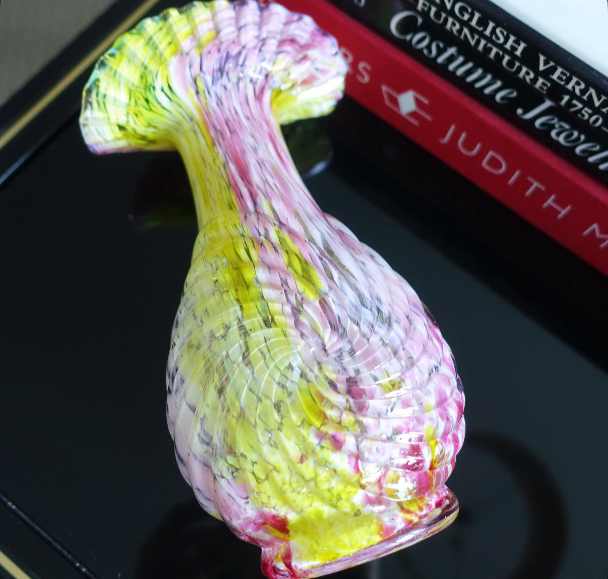 Antique glass ‘Soleil’ vase