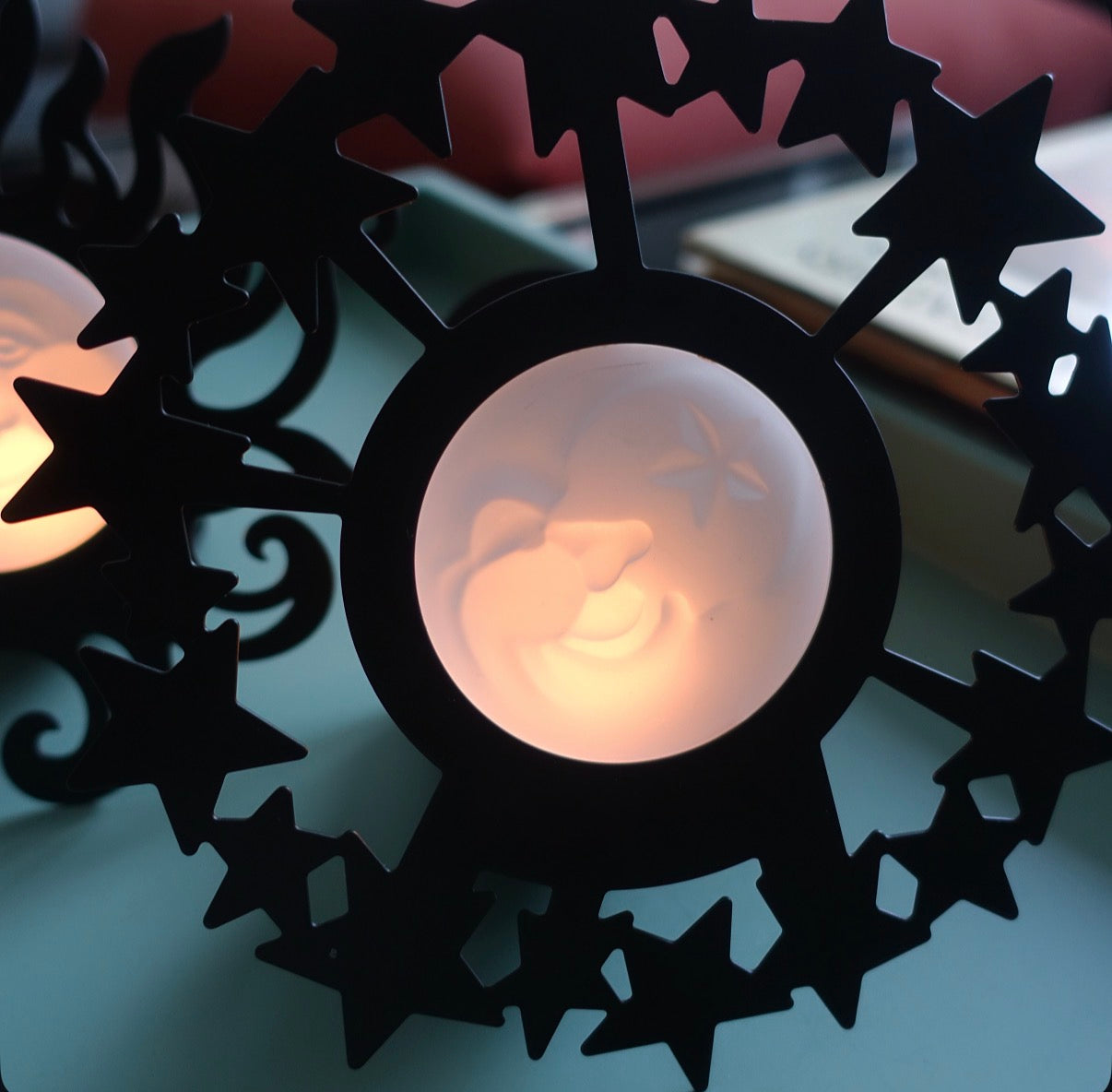 Pair of celestial candle sconces