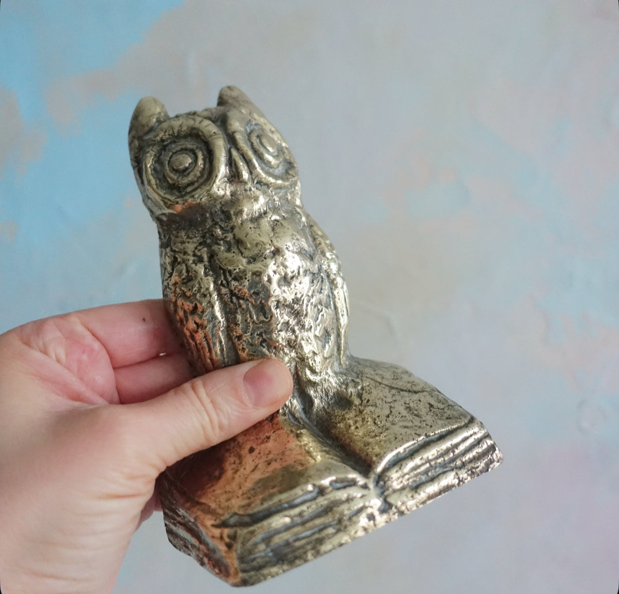 Brass owl bookends