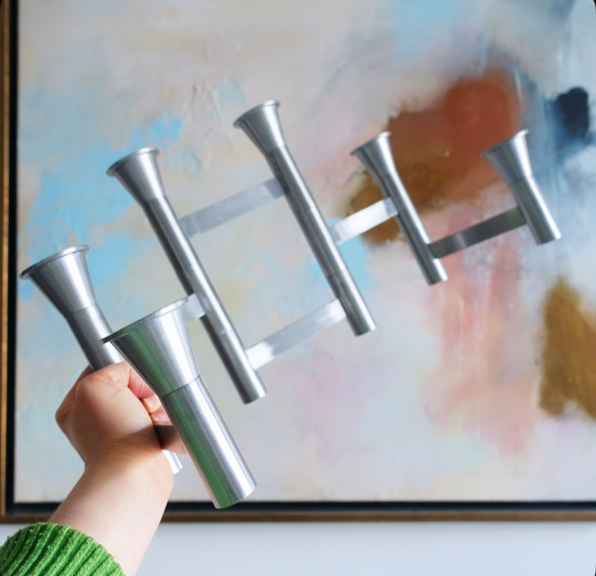 Stainless steel candle holder