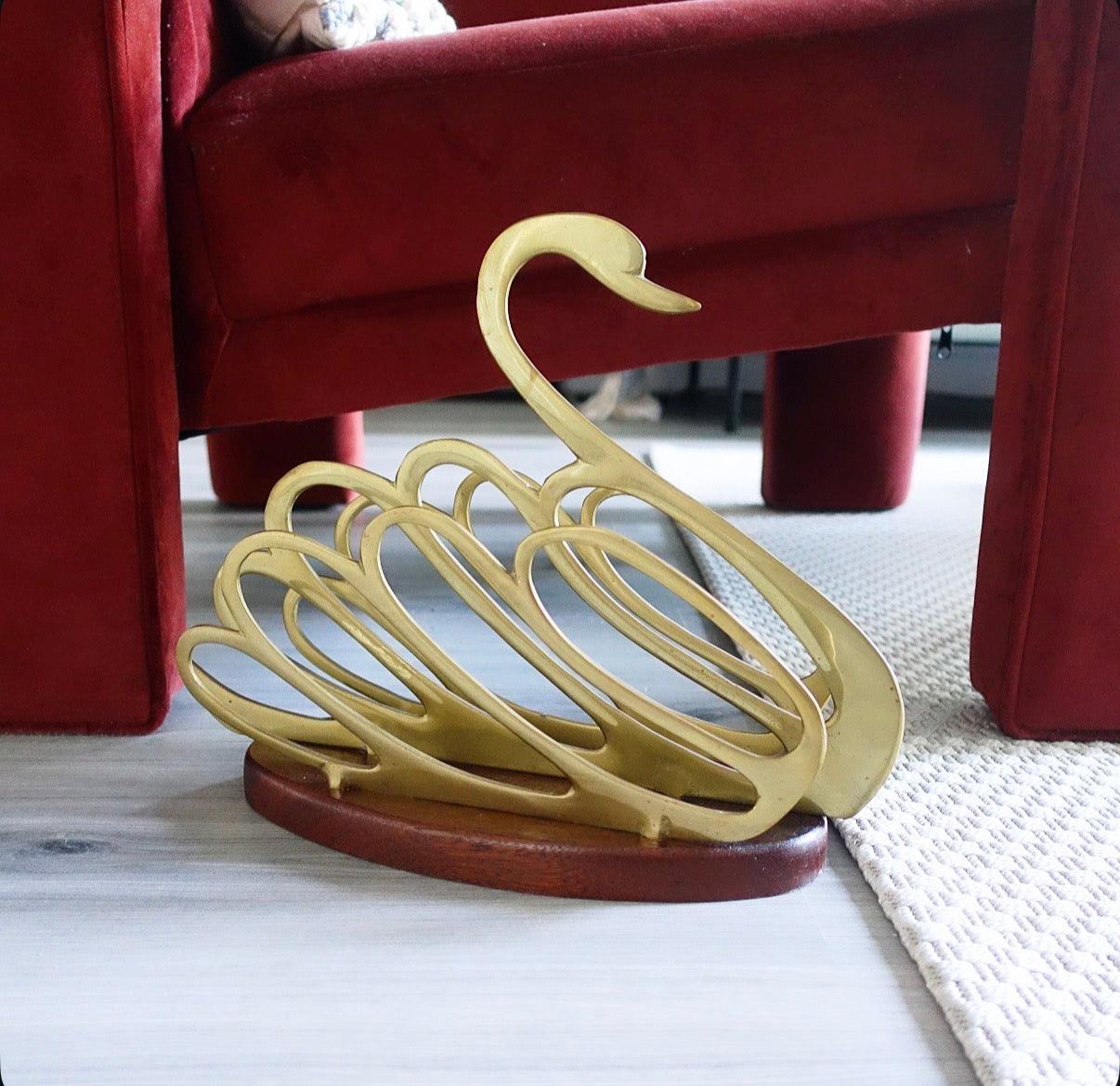 Brass Swan magazine holder