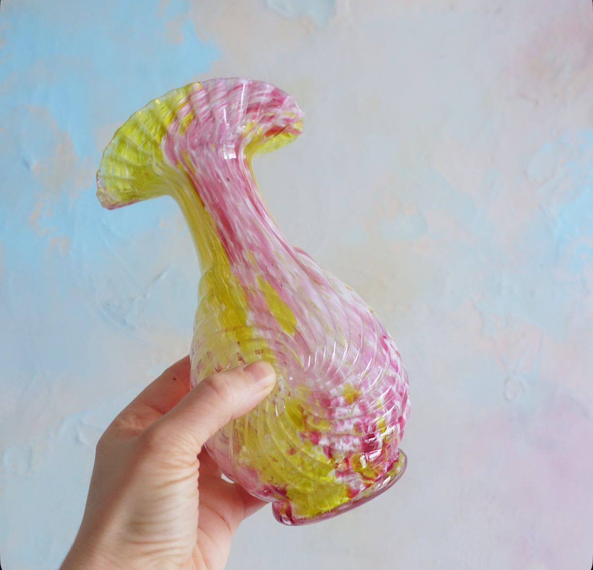 Antique glass ‘Soleil’ vase