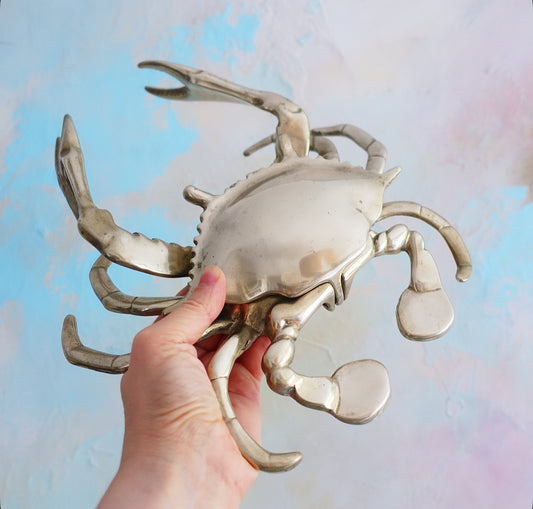 XL brass crab