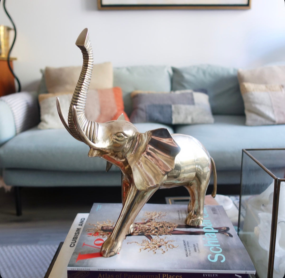 Large brass elephant