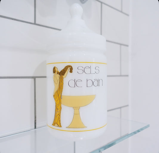 Opaline bath salts jar