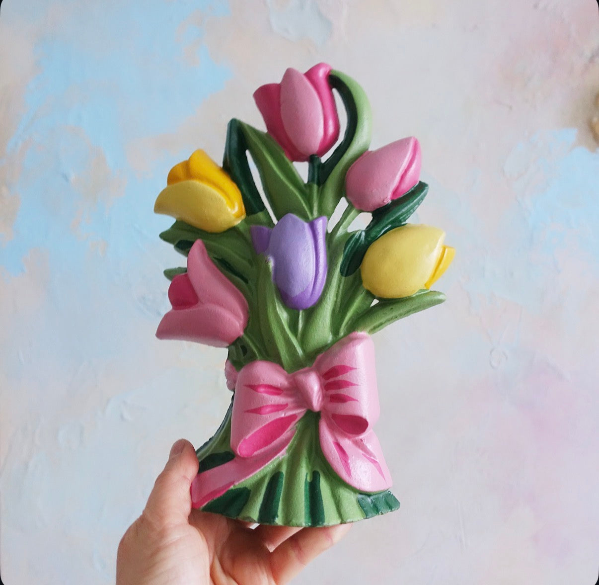 Cast iron tulip door stop