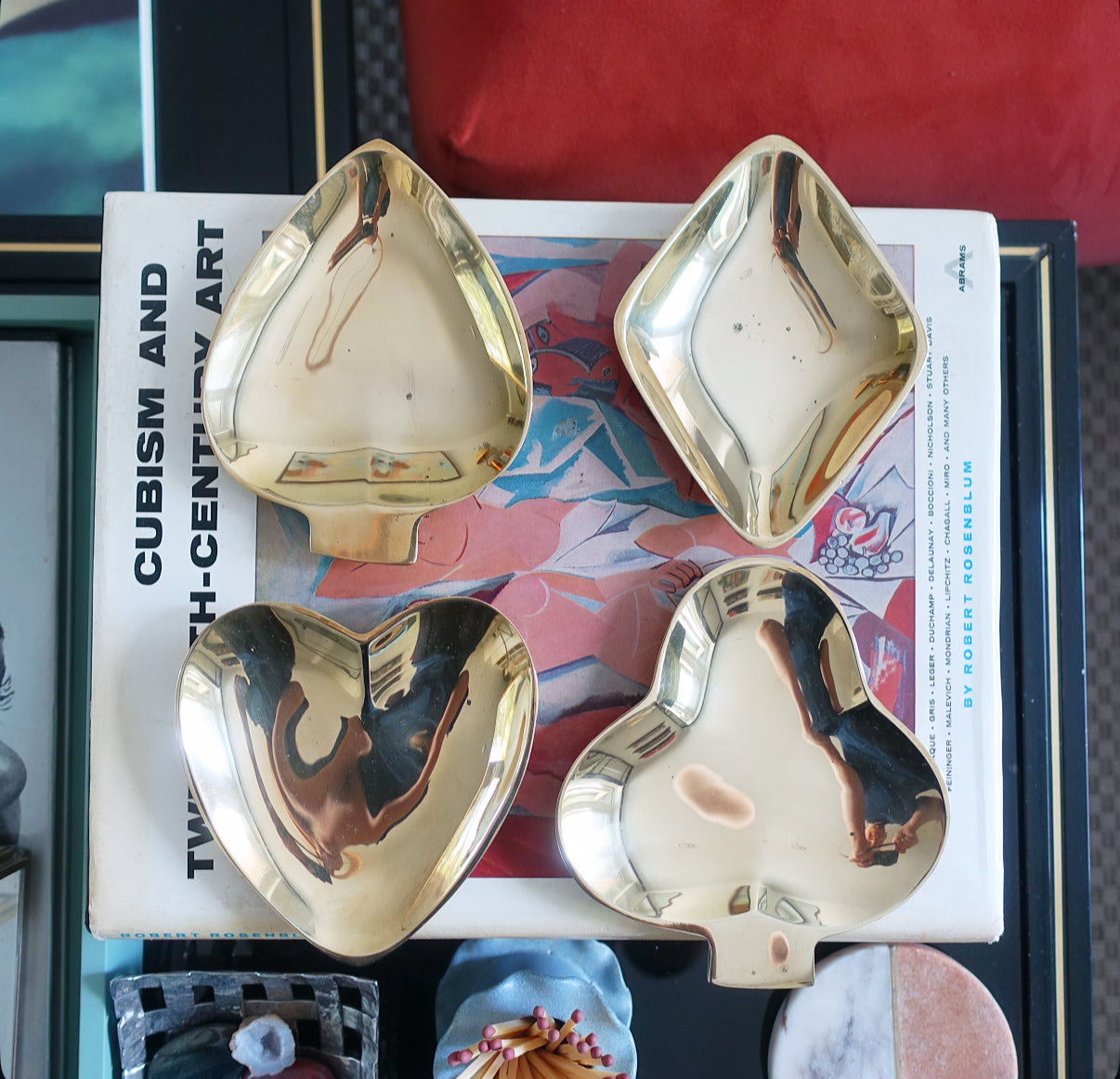 Card suit trinket dish set