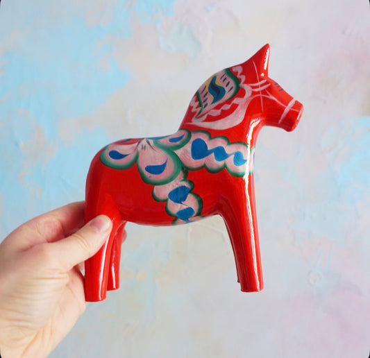6 3/4 inch Swedish Dala horse
