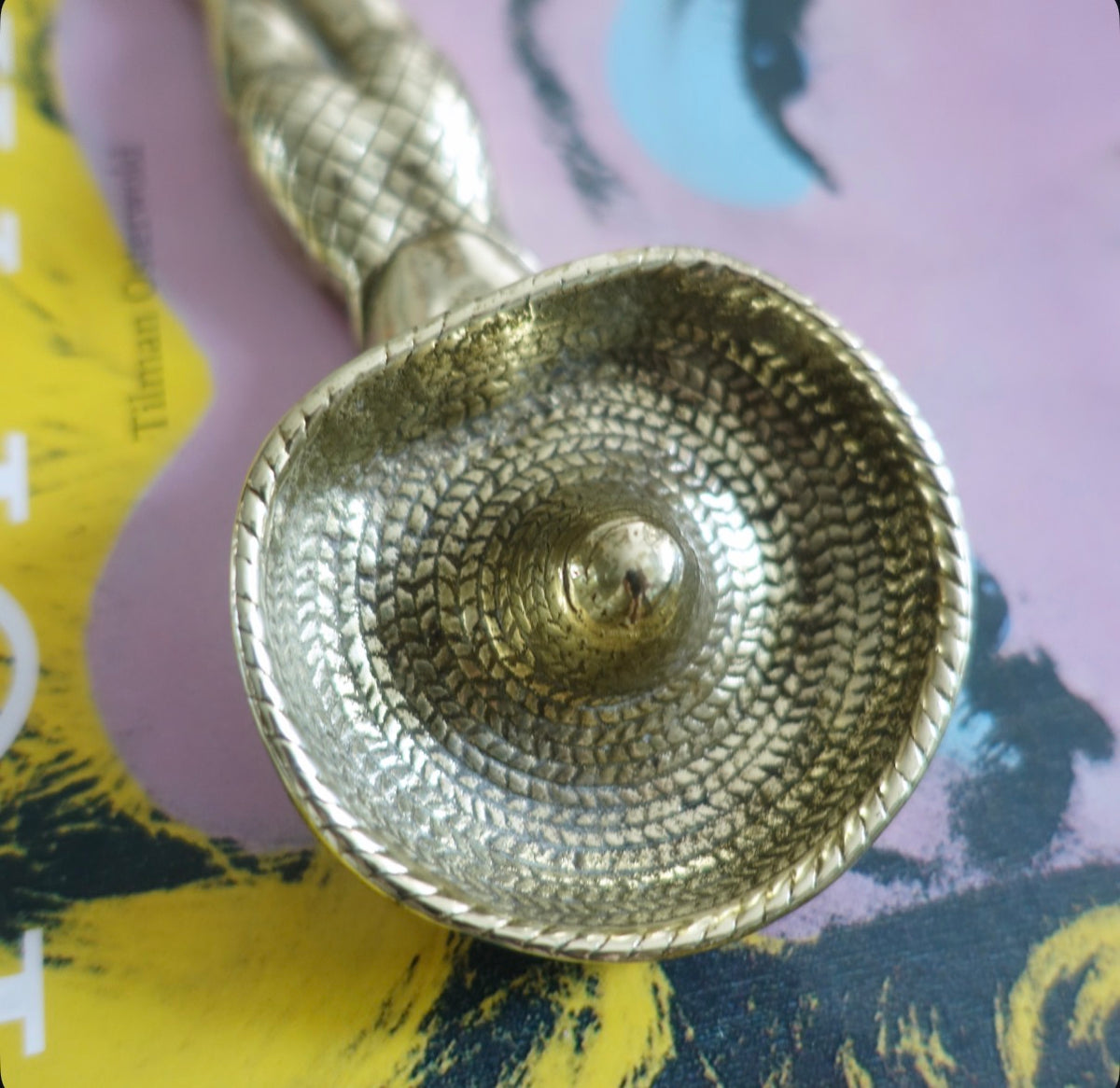 Brass sunbather trinket dish