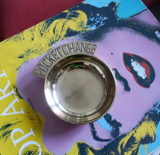 Small brass pocket change dish