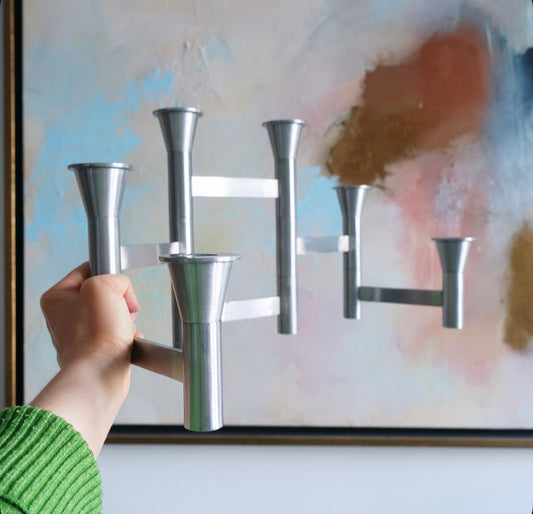 Stainless steel candle holder