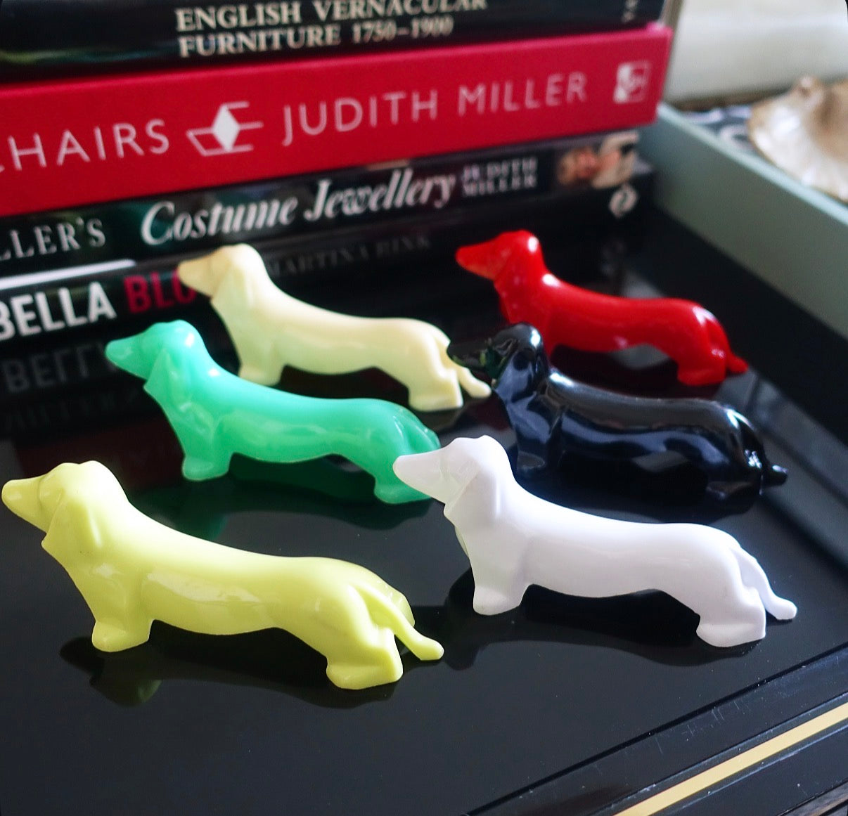 Dachshund knife rest set