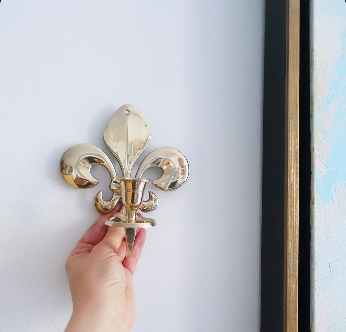 Pair of Fleur-de-lis sconces
