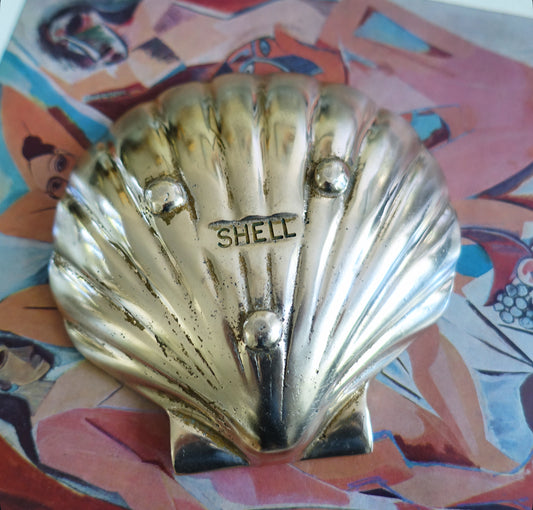 Brass shell motor oil ashtray